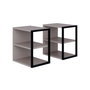 Hanah Home Echo - Juego de 2 mesas auxiliares Moca claro